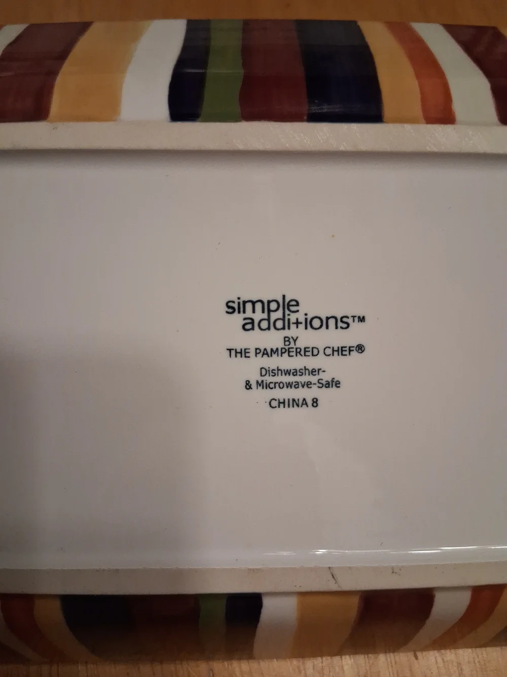 Pampered Chef Simple Additions 5 Piece Set- Snack Serving Bowls And Striped Tray